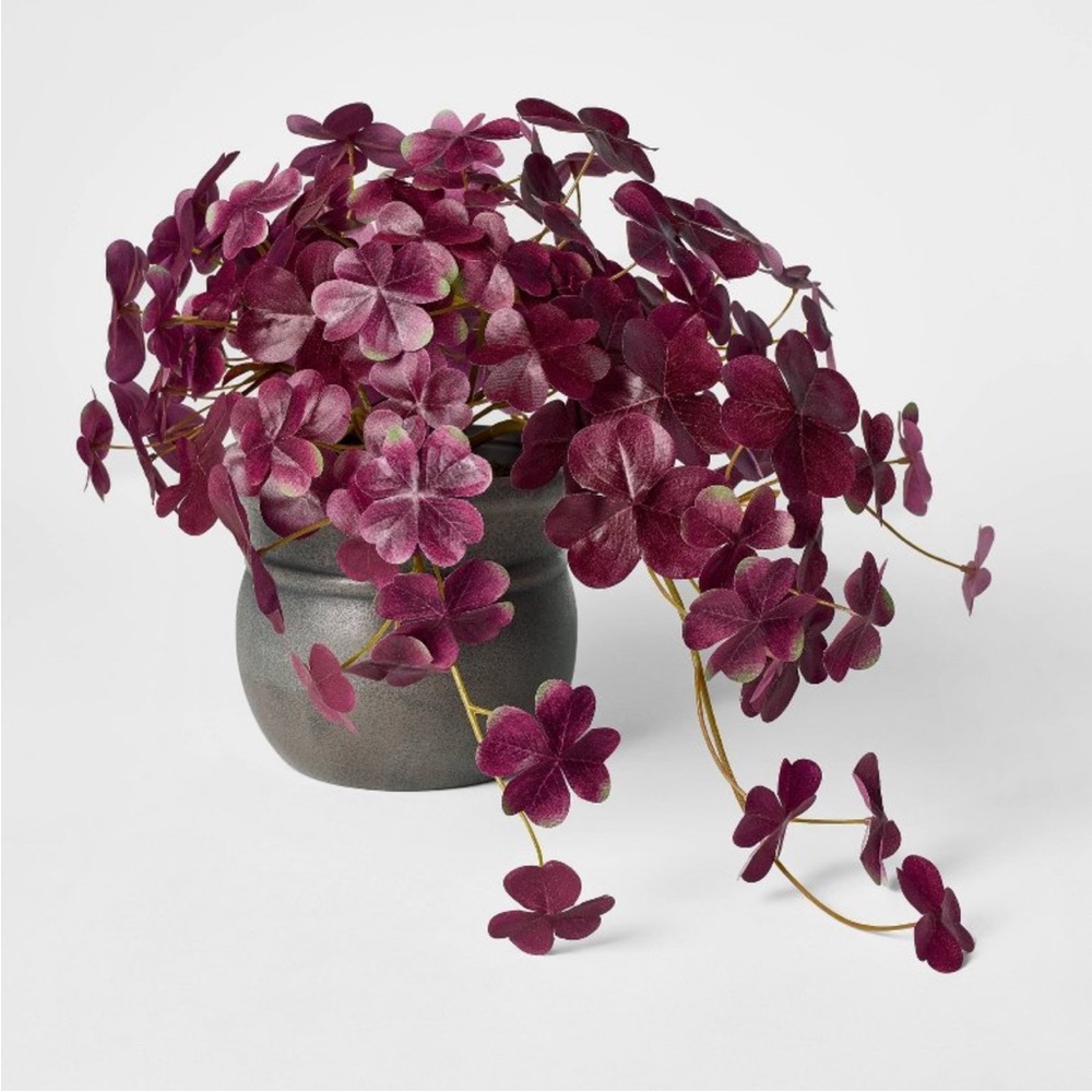 14” Fall Floral Trailing Artificial Arrangement Purple - Threshold Studio McGee